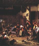 OSTADE, Adriaen Jansz. van Merrymakers in an Inn ag oil painting reproduction
